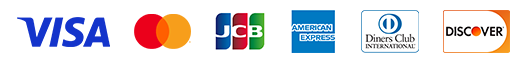 対応クレジットカード: VISA, Mastercard, JCB, American Express, Diners Club, Discover